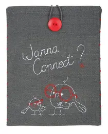 PN-0156717 Набір для вишивання гладдю Vervaco Чохол для планшета "Wanna Connect?"