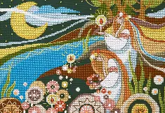 ВТ-239 Набір для вишивання хрестом Crystal Art "Купальська ніч"