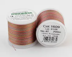  1609/9845 Polyneon №40 високоміцна вишивальна нитка, 100%% поліестер, 200 м