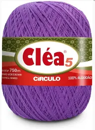 6567 CLEA 5 пряжа(100%% мерс.бавовна, 151гр. 750м. ), фіолетовий/бузковий