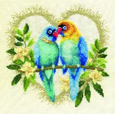 Cross Stitch Kit Crystal Art VT-269 “Lovebirds. Together Forever”