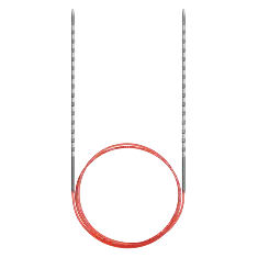 717-7 (120см/2,0мм) Кругова спиця квадратної форми/ латунь біла бронза з пластиковим кабелем, Addi