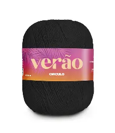 8990 VERAO пряжа (50%% бавовна, 50%%поліестер, 150гр. 406м. ), чорний