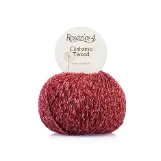 27 Cânhamo Tweed пряжа (71%% вовна мериноса 10%% коноплі 10%% альпака 9%% віскоза ), колір Бордо 50 г моток ROSARIOS