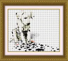 016T Набір для малювання камінцями (полотно) "Далматин" LasKo