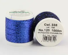  338/9820 METALLIC №120 Декоративна нитка для додавання у в'язальну нитку, 1000 м
