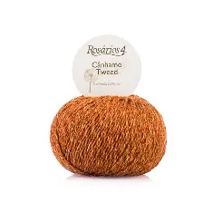 25 Cânhamo Tweed пряжа (71%% вовна мериноса 10%% коноплі 10%% альпака 9%% віскоза ), колір Корич 50 г моток ROSARIOS