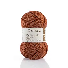 26 Merino 4 Us пряжа (100%% мериносова вовна - без мулесингу), колір Середньо-кор 50 г моток ROSARIOS