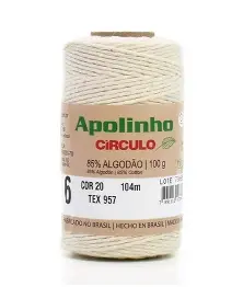 20 APOLINHO 6(85%% бавовна , 15%%інші волокна 100гр. 104м.)
