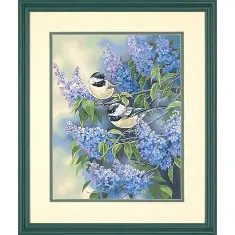 91361 Набор для рисования красками по номерам Chickadees and Lilacs "Птицы и сирень" Dimensions