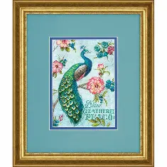70-65146 Counted cross stitch kit DIMENSIONS "Blue Peacock"