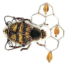 БП-235 Набір для виготовлення брошки Crystal Art "Мед в сотах"