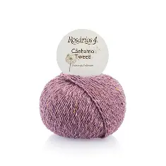13 Cânhamo Tweed пряжа (71%% вовна мериноса 10%% коноплі 10%% альпака 9%% віскоза ), колір Рожев 50 г моток ROSARIOS