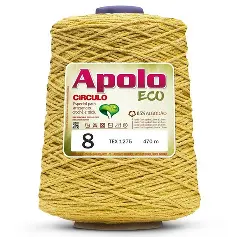 1660 APOLO ECO 8 пряжа (85%% бавовна, 15%% волокна, 600гр, 457м 1шт), жовтий