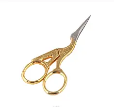 FRB7125312D ножиці золоті Цапельки в упаковці 3 1/2, Італія