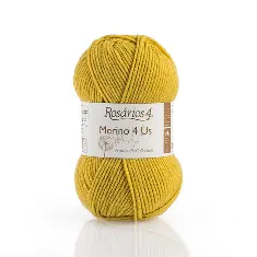 54 Merino 4 Us пряжа (100%% мериносова вовна - без мулесингу), колір Гірчиця 50 г моток ROSARIOS