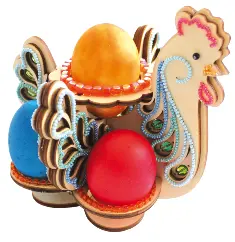 F-064 Designer kit "Big Easter chiken in blue tones"
