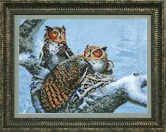 BT-526 Embellished stitch kit Crystal Art "Warm nest"
