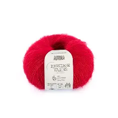 77 Aurora пряжа (70%% кід мохер  30 %% шовк), колір Червоний  25 г моток ROSARIOS