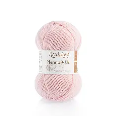 41 Merino 4 Us пряжа (100%% мериносова вовна - без мулесингу), колір Світло-рожев 50 г моток ROSARIOS