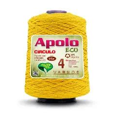 1660 APOLO ECO 4 пряжа (85%% бавовна, 15%% волокна, 600гр, 915м 1шт), жовтий