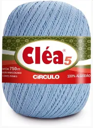 2927 CLEA 5 пряжа(100%% мерс.бавовна, 151гр. 750м. ), блакитний