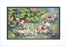 BT-530 Counted cross stitch kit Crystal Art "Nine carps"