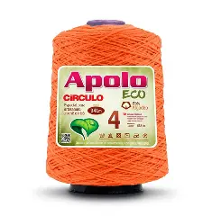 4445 APOLO ECO 4 пряжа (85%% бавовна, 15%% волокна, 600гр, 915м 1шт), помаранчевий