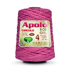 6122 APOLO ECO 4 пряжа (85%% бавовна, 15%% волокна, 600гр, 915м 1шт), рожевий
