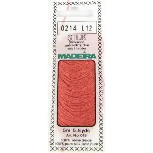 0214 Silk Madeira 5 m 4-х слойные 100%% шелк. Каталог товарів. Вишивання/Шиття. Муліне та нитки для вишивання. Муліне Madeira. Муліне Madeira Silk (натуральний шовк)