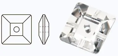 00030/438-73-301/CRYSTAL MC Square 301 2H камни пришивные фольгированные. Каталог товарів. Стрази. Preciosa