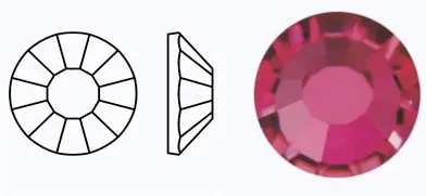 90110/438-11-612/RUBY M.C.Rose VIVA12 стразы термо. Каталог товарів. Стрази. Preciosa