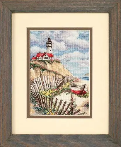 65021 Набор для вышивания крестом DIMENSIONS Cliffside Beacon "Маяк Клифсайда". Catalog. Kits