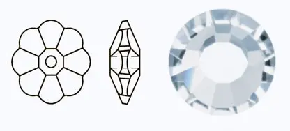 00030/438-52-301/CRYSTAL MC Flower 301 камни пришивные фольгированные. Каталог товарів. Стрази. Preciosa