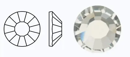 40010/497-11-612/BLACK DIAMOND M.C.Rose VIVA12 фольгированные стразы. Каталог товарів. Стрази. Preciosa