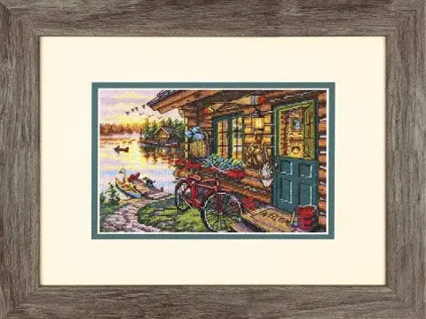 70-65161 Набор для вышивания крестом DIMENSIONS Cabin View "Домик с видом". Catalog. Kits