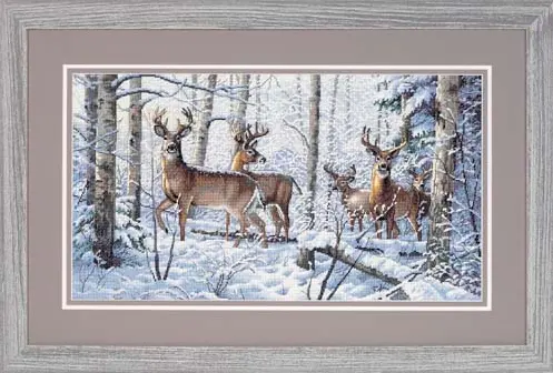 35130 Набор для вышивания крестом DIMENSIONS Woodland Winter "Зима в лесу". Каталог товарів. Набори