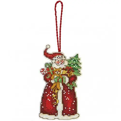 70-08895 Набор для вышивания крестом DIMENSIONS Santa Claus Christmas Ornament "Рождественское украшение Санта Клаус". Catalog. Kits