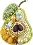 BP-205 Beadwork kit for creating broоch Crystal Art "Pear"