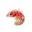 BP-290 Beadwork kit for creating broоch Crystal Art "Shrimp"