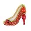 BP-320 Beadwork kit for creating broоch Crystal Art "Shoe"