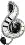 BP-202 Beadwork kit for creating broоch Crystal Art "Treble clef"