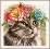 PN-0191867 Набір для вишивки хрестом LanArte Flower crown Maine coon "Квіткова крона Мейн-кун"