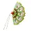 BP-303 Beadwork kit for creating broоch Crystal Art "Fan"