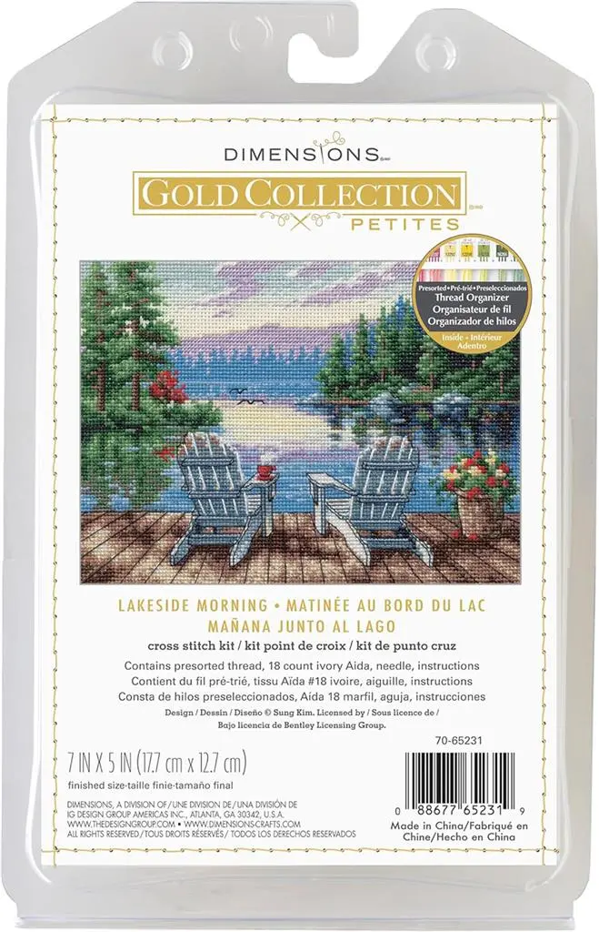 70-65231 Набір для вишивання хрестиком Lakeside Morning/Ранок на