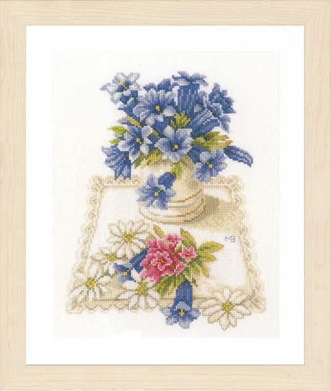 PN-0169670 Набор для вышивки крестом LanArte Blue flowers "Синие цветы". Catalog. Kits