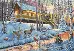 70-08976 Набор для вышивания крестом DIMENSIONS Winter cabin "Зима". Catalog. Kits