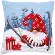 PN-0172808 Набор для вышивания крестом (подушка) Vervaco Christmas gnome skiing "Рождественский гном на лыжах". Catalog. Kits