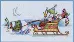 70-08864 Набор для вышивания крестом DIMENSIONS Snow Bear and Sleigh "Снежный медведь и сани". Catalog. Kits