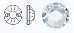 00030/438-61-613/CRYSTAL MC Chat.Rose VIVA12 2H камни пришивные фольгированные. Каталог товарів. Стрази. Preciosa
